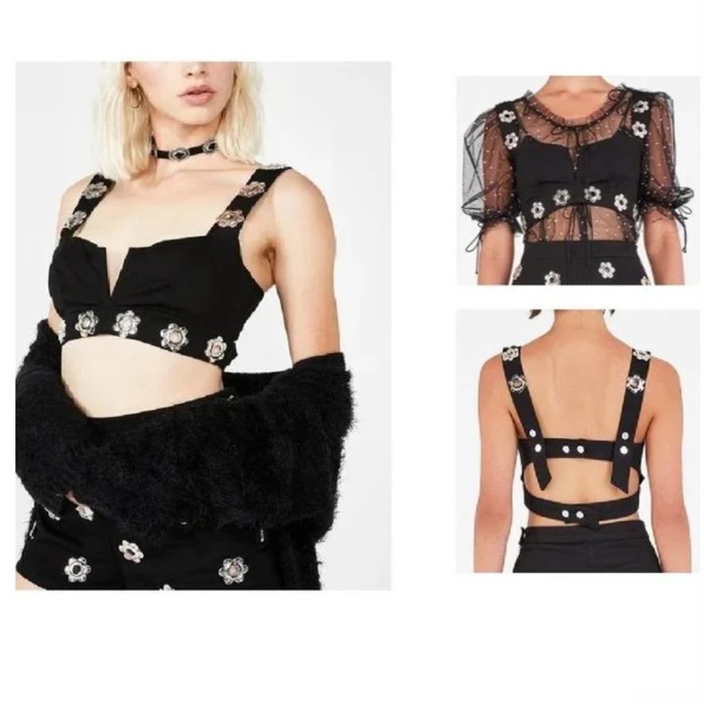 NEW FOR LOVE & LEMONS ACE GROMMET BRA TOP SIZE M